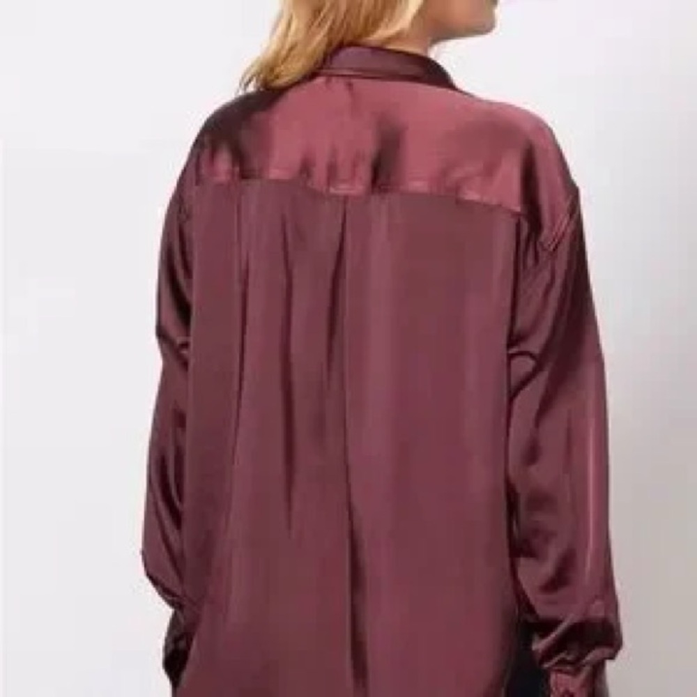 Good American Deep Burgundy Blouse - Picture 3 of 7